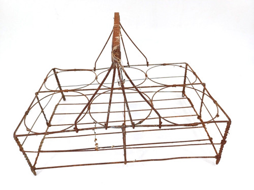 Ancien panier porte verre - porte-verre, en