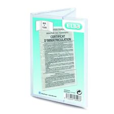 Etui carte grise transparent moto auto plastique PVC pochette Elba porte CG