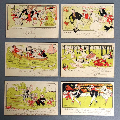 Rare serie carte postale - serie,