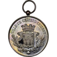 France, Médaille, Grand concours musical - Château-Thierry, 1883, Argent, TTB+