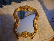 Miroir ancien style Louis XV en bois doré – bon etat