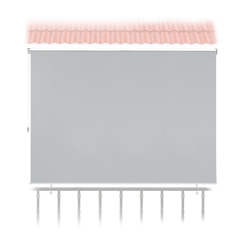 Auvent gris balcon brise vue - auvent,