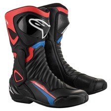 Bottes Moto Homme Alpinestars Honda SMX-6 V2 Noir Rouge Bleu Sport Racing Boots