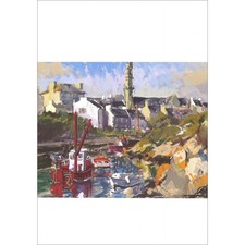 OLIER Ronan - Affiche d'art "La baie de Lampaul Ouessant" 69x49cm