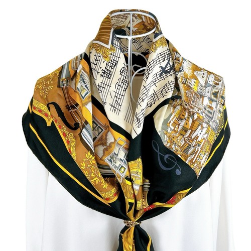 Foulard vintage soie hermes - foulard,