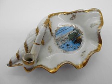 CENDRIER VIDE POCHE ANNECY LE LAC L'ILE DES CYGNES EN PORCELAINE DE LIMOGES