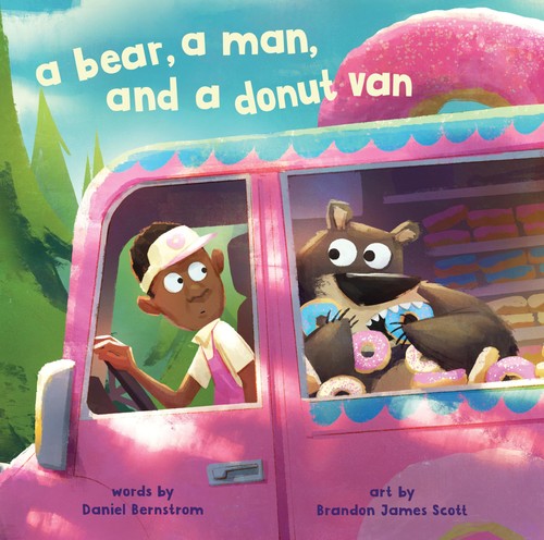 Bear man and a donut - a,
