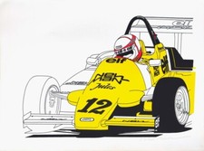 MICHEL RAIMON PAUL BELMONDO SUR MARTINI F3 sérigraphie signée 1983