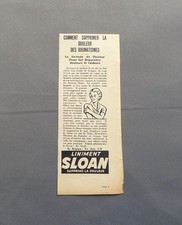 PUB PUBLICITE ANCIENNE ADVERT CLIPPING 100517 / RHUMATISMES LINIMENT SLOAN