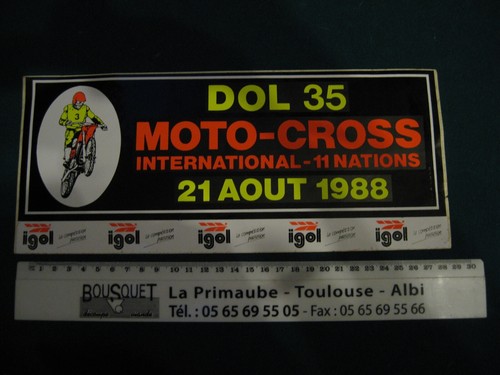 Autocollant moto cross - autocollant.,