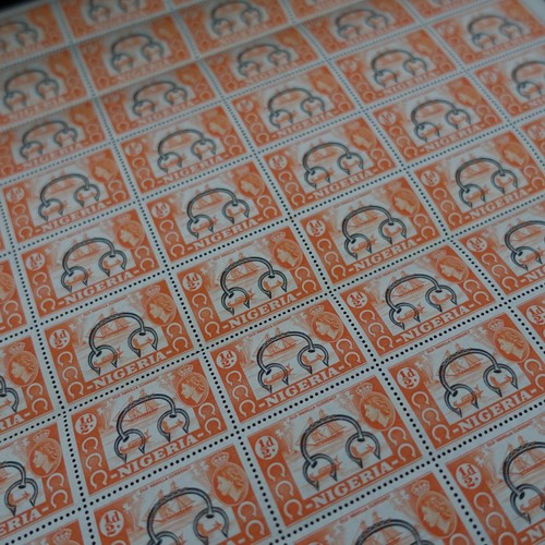 Nigeria feuille de - feuille, timbres