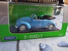 VOLKSWAGEN Coccinelle cabriolet bleue Welly