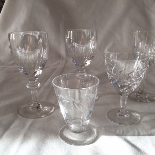 Verres anciens en cristal - verres,