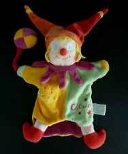 766. DOUDOU ET COMPAGNIE MARIONNETTE CLOWNY ORANGE ROUGE VERT VIOLET ETAT NEUF*