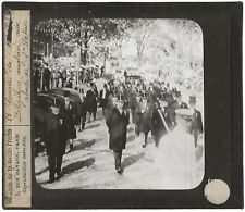 Délégation anglaise Saint-Patrice, Québec, photo plaque verre, positif 8,5x10 cm