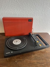 TOURNE DISQUE VINTAGE ORANGE RADIOLA 100 FONCTIONNE / MANQUE DIAMANT