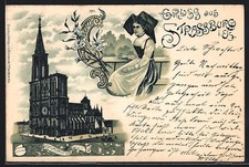 Lithographie Strassburg, vue