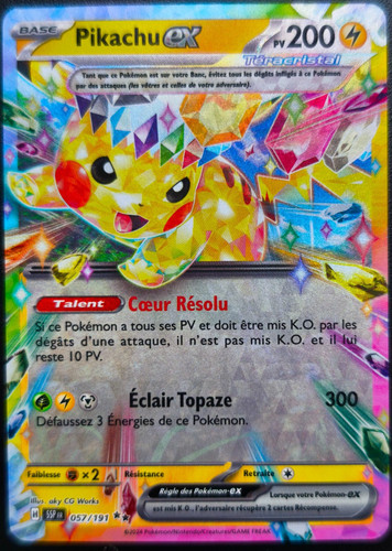 Carte pokémon pikachu - pokémon, ex