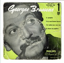 Georges BRASSENS Vinyle 45T EP LE PARAPLUIE -CHASSE .. PAPILLONS -PHILIPS 432065