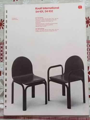 Fiche publicité knoll chaise - knoll,