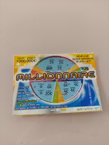 Ticket millionnaire fdj - ticket,