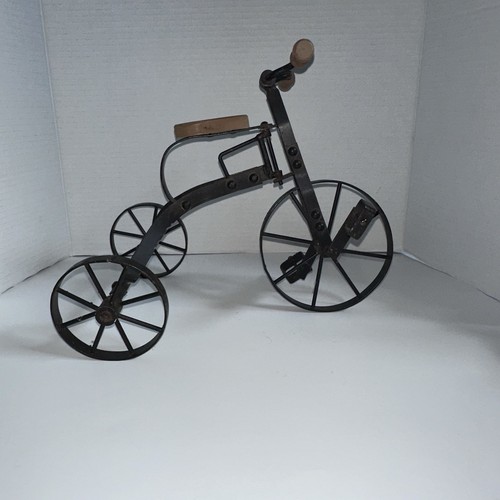 Vintage metal iron - &, wood