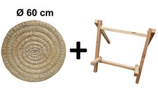 Cible de tir à l'arc de paille Ø 60 cm + Stand
