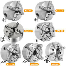 VEVOR K12-80/125/160 et K72-80/100/125/250 Mandrin de Tour à 4 Mâchoires