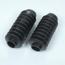 Paire de soufflet de fourche noir Ø31x41x175mm pour moto cyclomoteur cyclo