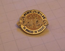 BARBIE DOLL MATTEL PINK JUBILEE 1959 1989 30 years of success vintage pin badge