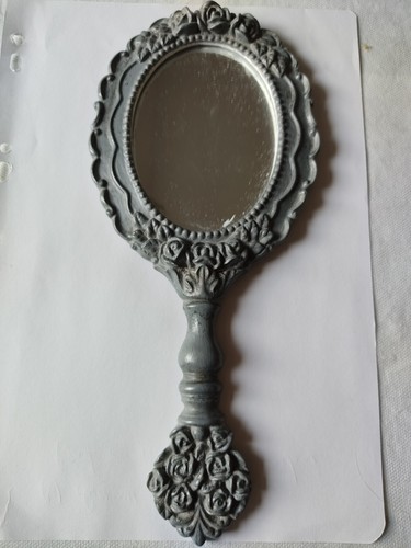 Ancien miroir main bois - miroir,