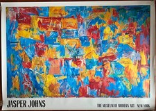 Affiche Exposition JASPER JOHNS MAP Museum Modern Art New-York MOMA 1989