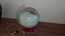 ancien globe terrestre lumineux annees 50 / 60  , mappemonde , planisphere