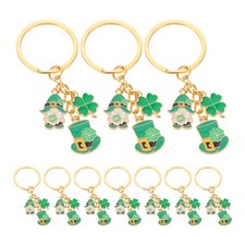 10 Pcs Porte-clés Trèfle À