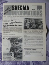 JOURNAL SNECMA N°250 12/1978 MOTEUR A REACTION J-31 YANKEE MAINTENANCE CFM56