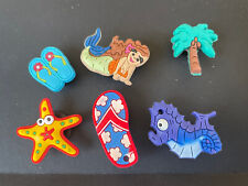 Lot 6 Jibbitz Crocs Chaussure pin’s Charm thème étoile de mer, tongs, palmier
