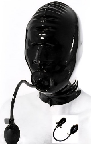 Latex cagoule black with - cagoule,