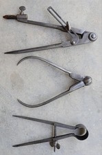 LOT DE 3 ANCIENS COMPAS Fer