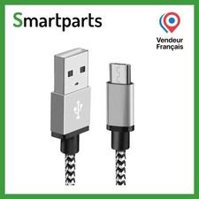 Câble charge micro usb argent