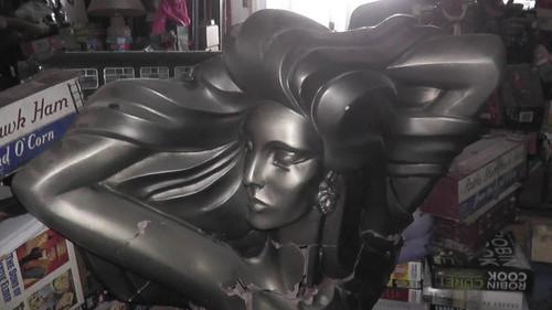 Sculpture damaged woman - sculpture,