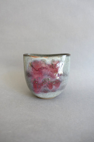 Vase oblong grès émaillé - en,
