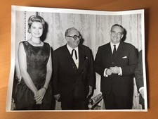 MARCEL ACHARD, GRÂCE KELLY et LE PRINCE RAINIER - Photo presse originale 18x24