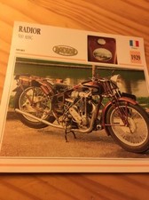 Radior 500 ASSC 1929 side-car Carte moto Collection Atlas France