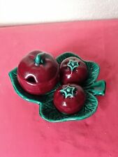 Ensemble Condiments céramique vallauris  Forme Tomate Vintage 50/60 signée 
