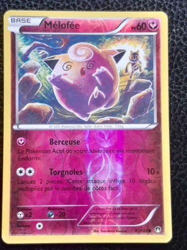 Carte pokémon mélofée - carte,