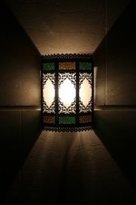 Ancienne lanterne ottomane en laiton lustre pendentif islamique extérieur...