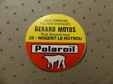 Autocollant sticker POLAROIL pour  moto Mobylette Mob Scooter / NOGENT LE ROTROU