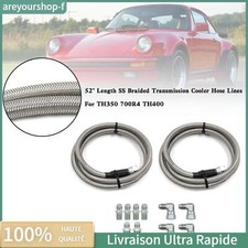 Durite de refroidisseur tressée + raccord 52" PTFE pour TH350 700R4 TH400