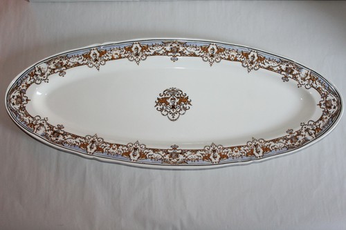 Plat poissons faïence - plat,