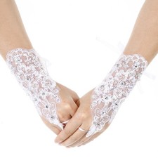 1 paire de de robe pour enfants en dentelle sans doigts pour le mariage de scène